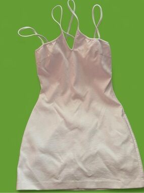 Zara white strap dress size medium